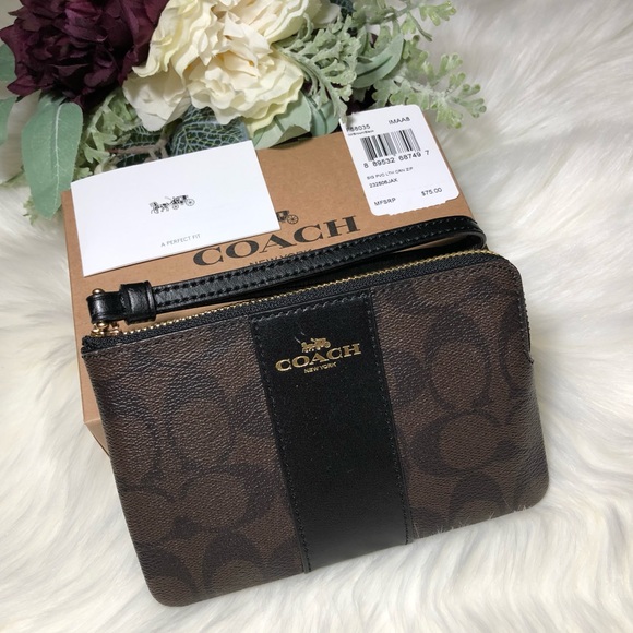 🎀🎀Coach Signature Leather Wristlet F58035 - Picture 2 of 5